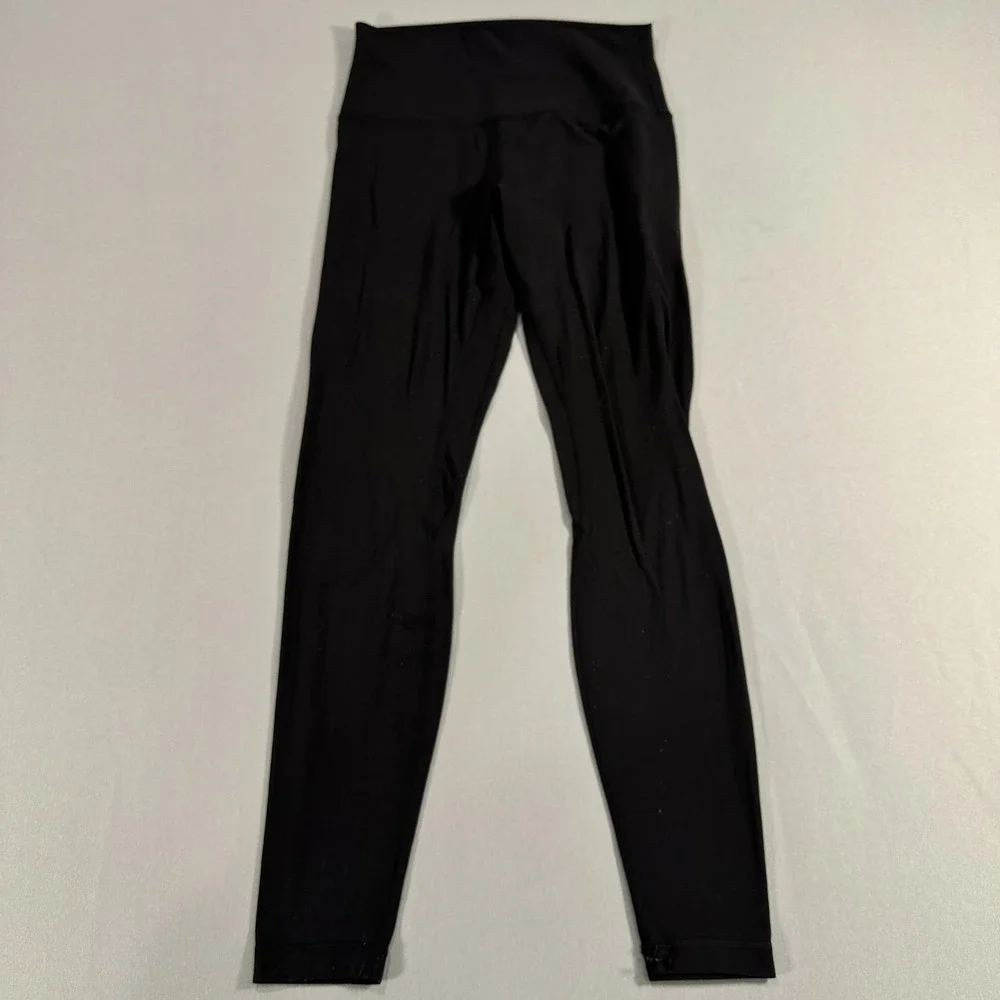Lululemon Leggings Womens 8 Black High Rise Ankle Yoga Athletic Stretch Gym